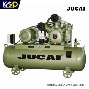 Máy nén khí piston JUCAI AW80012-300 10 HP, 12 Bar, 300 Lít, 380V (Đài Loan)