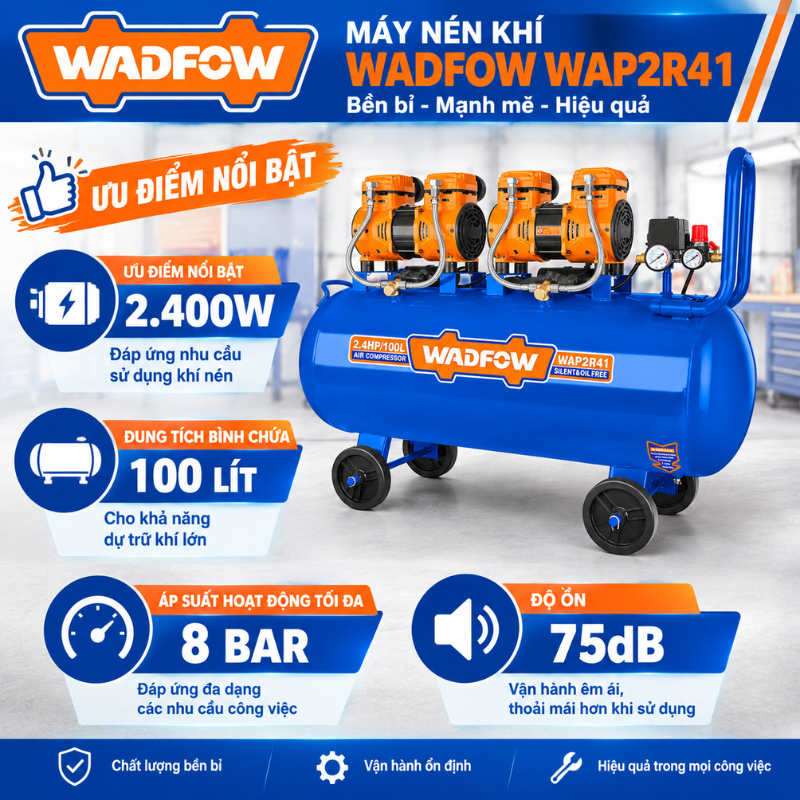 Máy nén khí không dầu Wadfow WAP2R41 
