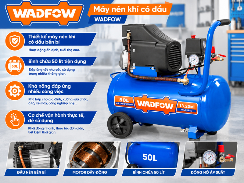 Máy nén khí có dầu WadFow WAP3A50