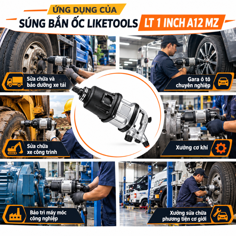Súng bắn ốc khí nén Liketools LT 1 inch A12 MZ