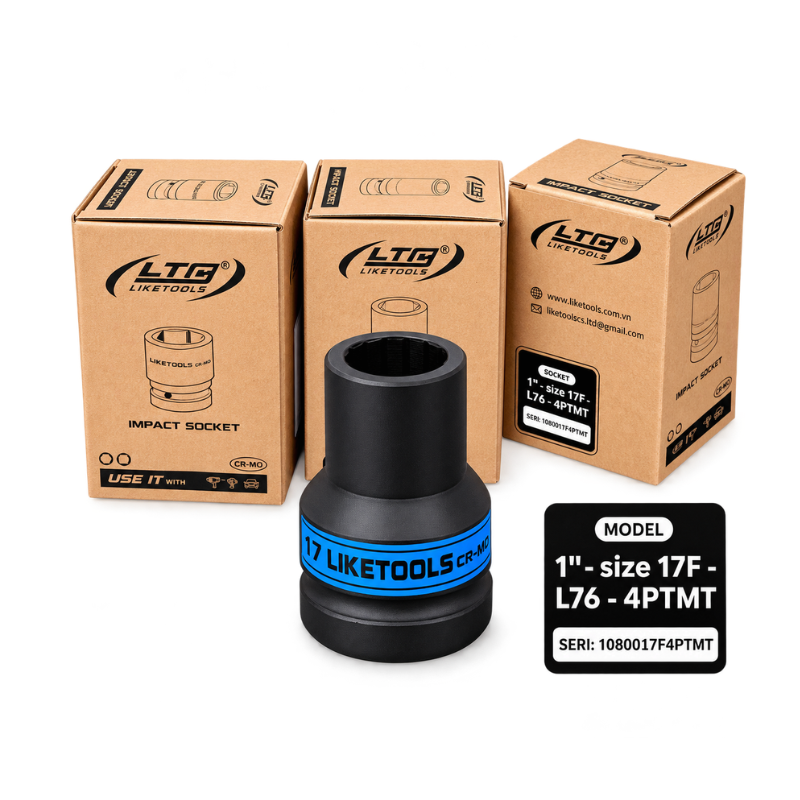 Đầu khẩu tuýp LTC Liketools 1” Size 17 - L76 - 4PTM (Seri 1080017F4TMT)