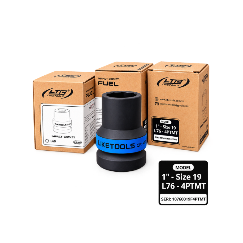 Đầu khẩu tuýp LTC Liketools 1” Size 19 - L76 - 4PTM