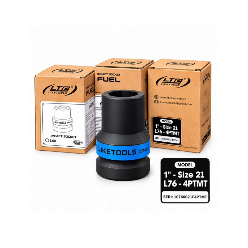 Đầu khẩu tuýp LTC Liketools 1” Size 21 - L76 - 4PTM