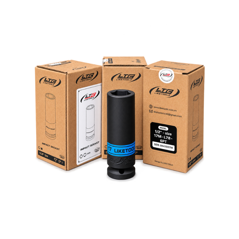 Đầu khẩu tuýp LTC Liketools 1/2” size 17 – L78 – 6PTM